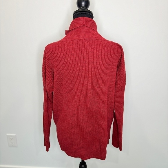 Eileen Fisher Women’s Red 100% Extra Fine Merino Wool Turtleneck - Picture 6 of 9